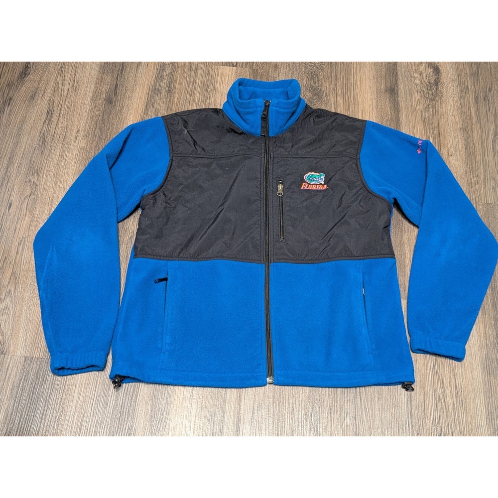 Columbia Florida Gators Logo Fleece Jacket Full Zip Womens Medium‎ Blue